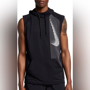 Nike  | Men's Black Sleeveless Hoodie | Size Medium